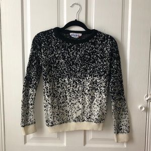 Vintage 80’s Black and White Ombré Sweater
